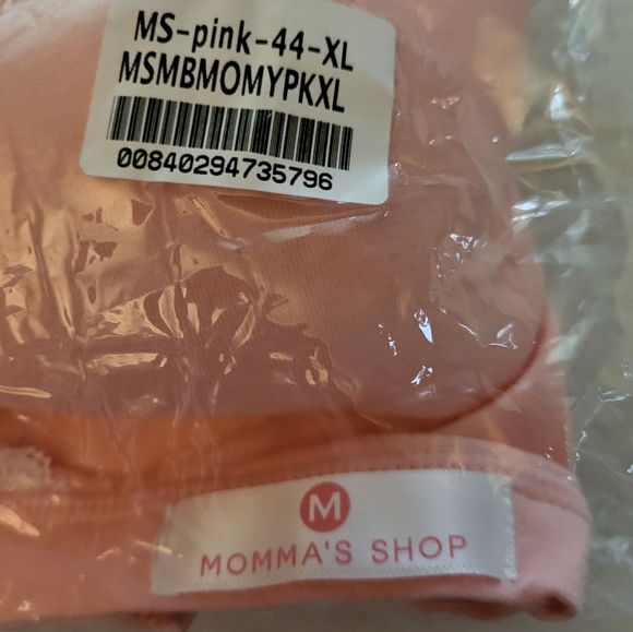 (2) Momma's Shop Comfy 2-in-1 Nursing & Maternity Bras. 1 Pink/1 Peach. XL. NWT. - Picture 14 of 15